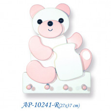 Colgador infantil Oso Tarro Rosa